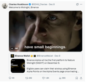 Cardano Founder Teases Midnight Token Launch