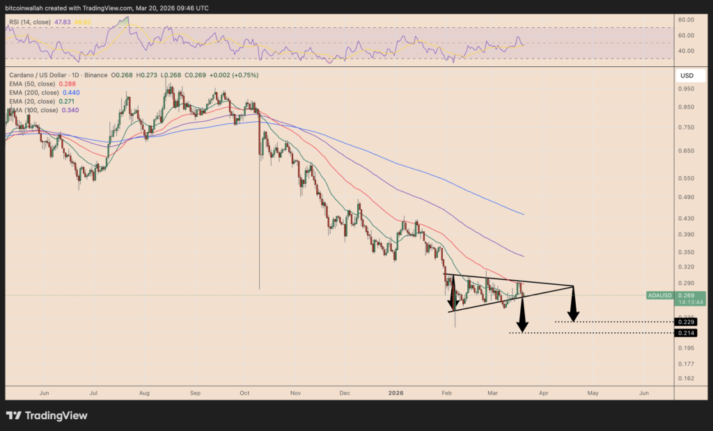 ADA/USD daily price chart